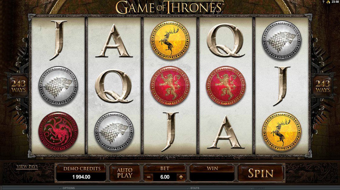 Game Of Thrones 243 Paylines Slot Review